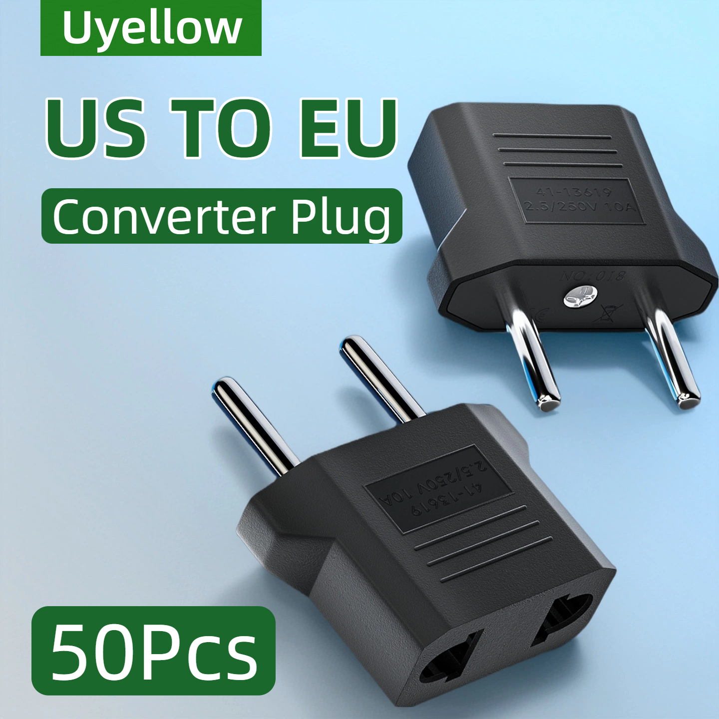 Gele VS naar EU-stekkeradapter EU Euro KR-stekkeradapter Reizen KR-adapter Elektrische EU KR-stekkerconverter Stopcontact Europa