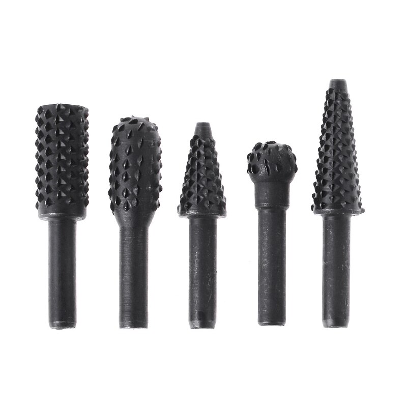 5 sztuk stalowe obrotowe pilniki narzędzie robić drewna wiertarka elektryczna rękodzieło szlifowanie zadziorów