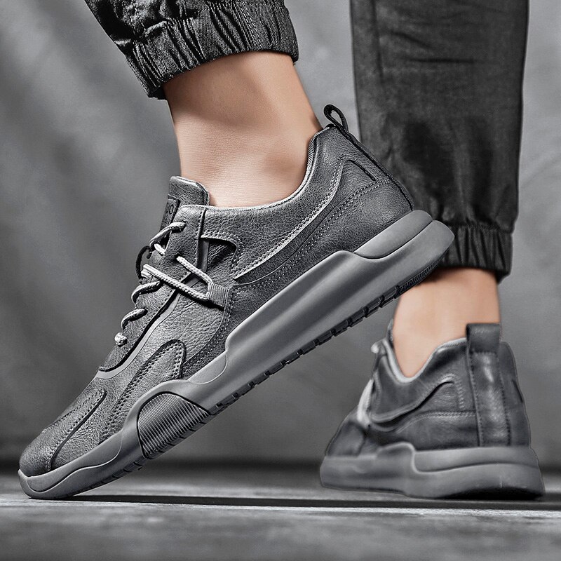 Zapatillas deportivas de suela baja para hombre, zapatos informales a la para exteriores, impermeables, cómodos, transpirables, planos para adultos