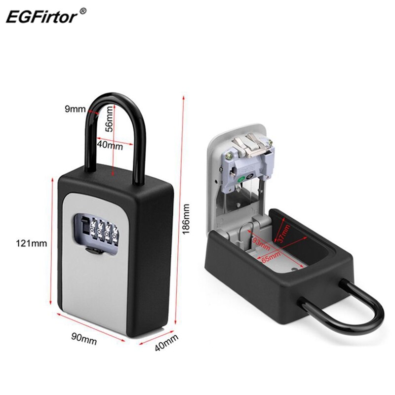 Smart Key Box Storage Password Padlock Security Home Outdoor Waterproof Smart Padlock For Keys