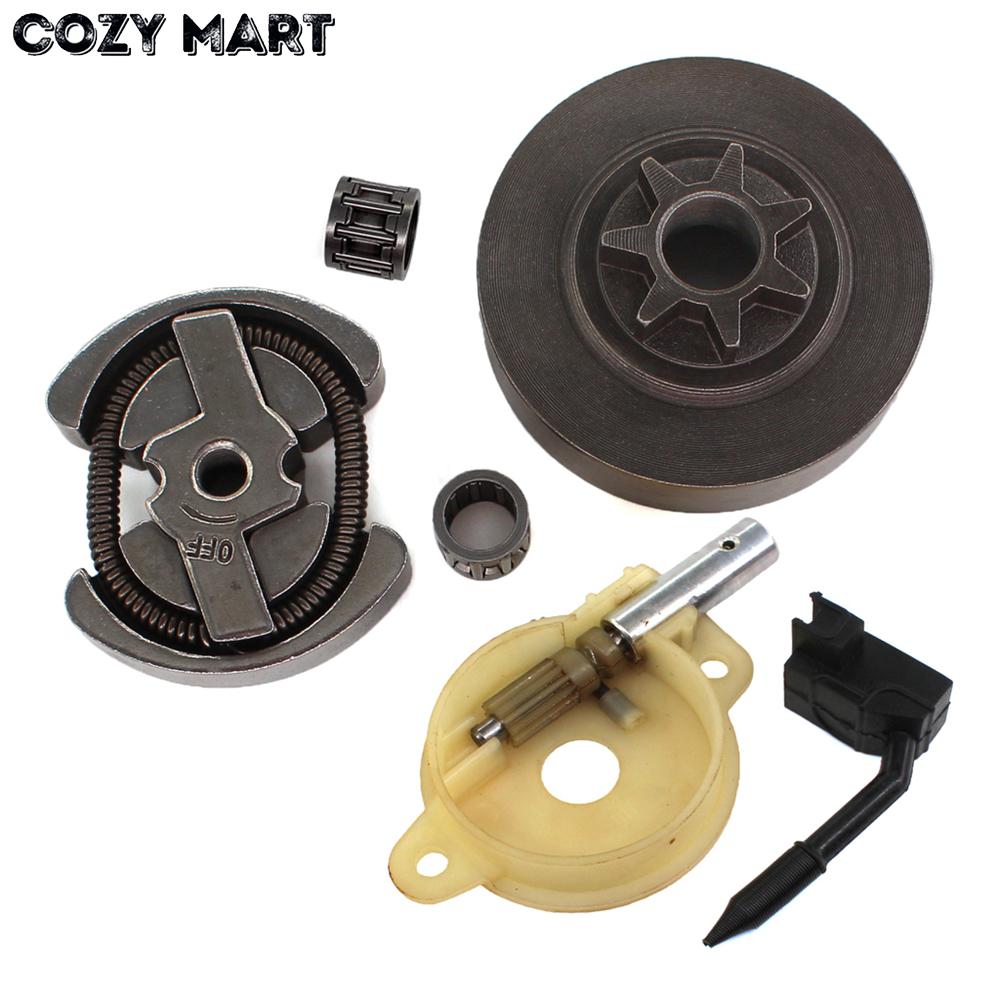 Clutch .325" 7T Clutch Drum Oil Pump Oiler Needle Bearing Kit For HUS 136 137 141 142 Chainsaw Spare Parts 530014949