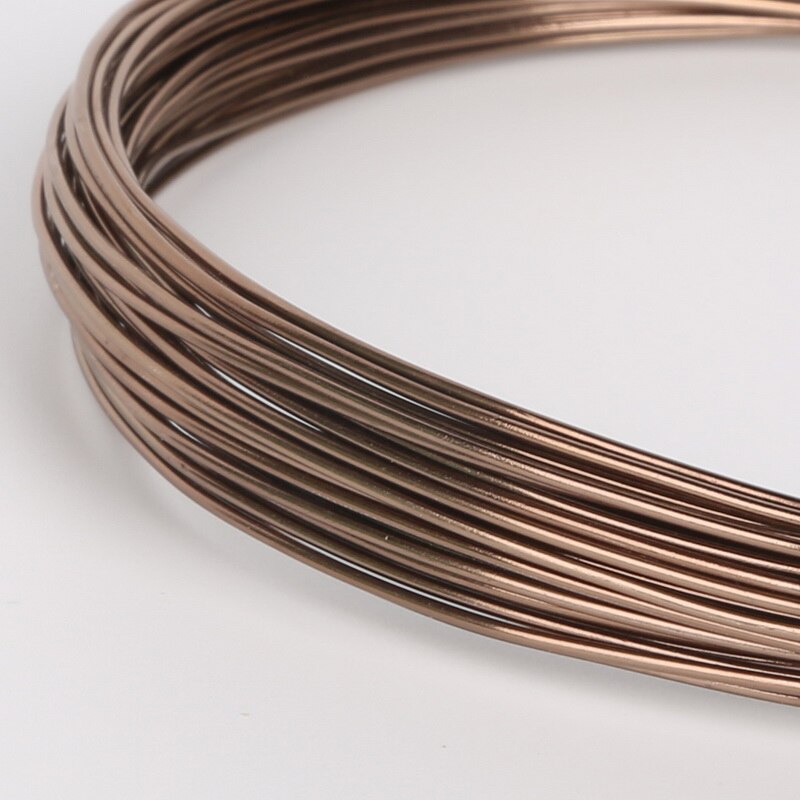 Aankomst Aluminium draad Zachte Metalen Bloemisterij draad Diffierent Kleur Ronde Vormige Diameter 1mm Voor Handgemaakte Naaien Accessoires: brown
