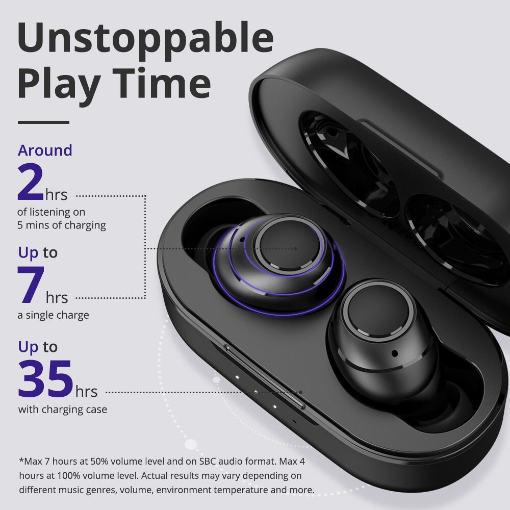 Tronsmart-Auriculares inalámbricos Onyx UV impermeables, cascos Bluetooth libre, TWS, aptX con chip Qualcomm, asistencia de voz, IPX7