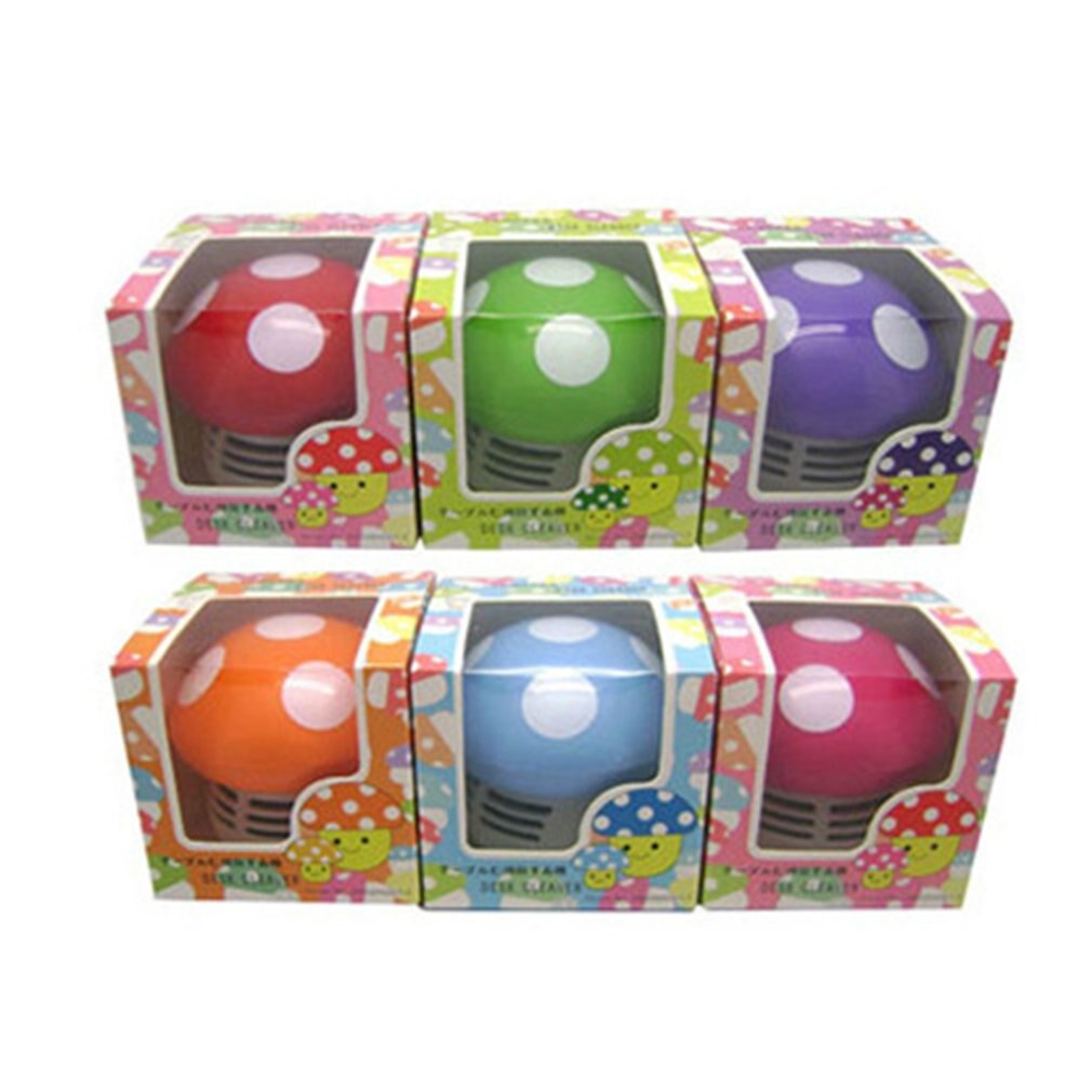 mini Aspirapolvere 6 Colori Carino mini fungo Angolo Scrivania Da Tavolo Della Polvere Aspirapolvere per auto computer di Casa Spazzatrice