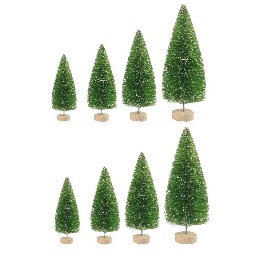 Mini Christmas Tree Home Office Tabletop Mini Tree Ornament with Round Base Decoration: 02