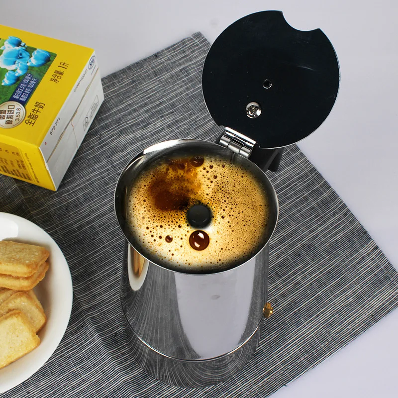 Dzbanek robić kawy Mocha Domowy ekspres robić kawy ze stali nierdzewnej Kuchenka indukcyjna Ogrzewanie Mocha garnek Espresso