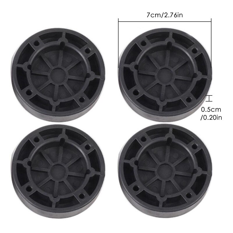 4Pcs Washing Machine Anti-Vibration Feet Heavy Duty Washer Dryer Pad Furniture Non Slip Raise Height Feet Floor Protectors Mat: C