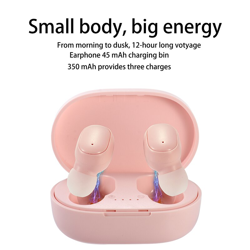 A6 spro tws bluetooth øretelefon trådløs hodetelefon stereo hodesett sport ørepropper mikrofon ladeboks for smartwatch telefon reloj