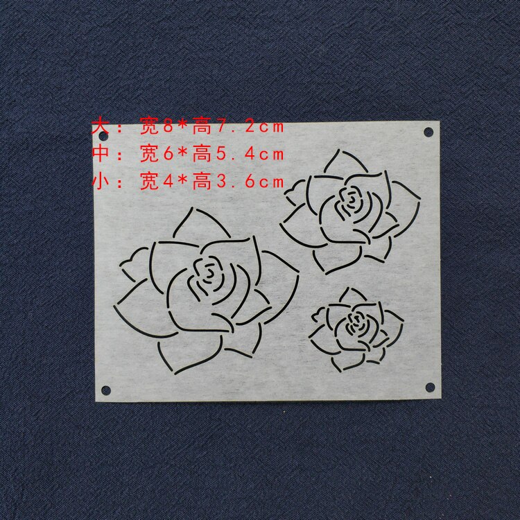 12pcs/set Flowers Leaf Pattern Sashiko Templates Sashiko Drawing Template Emboridery Soft Template 15*12cm