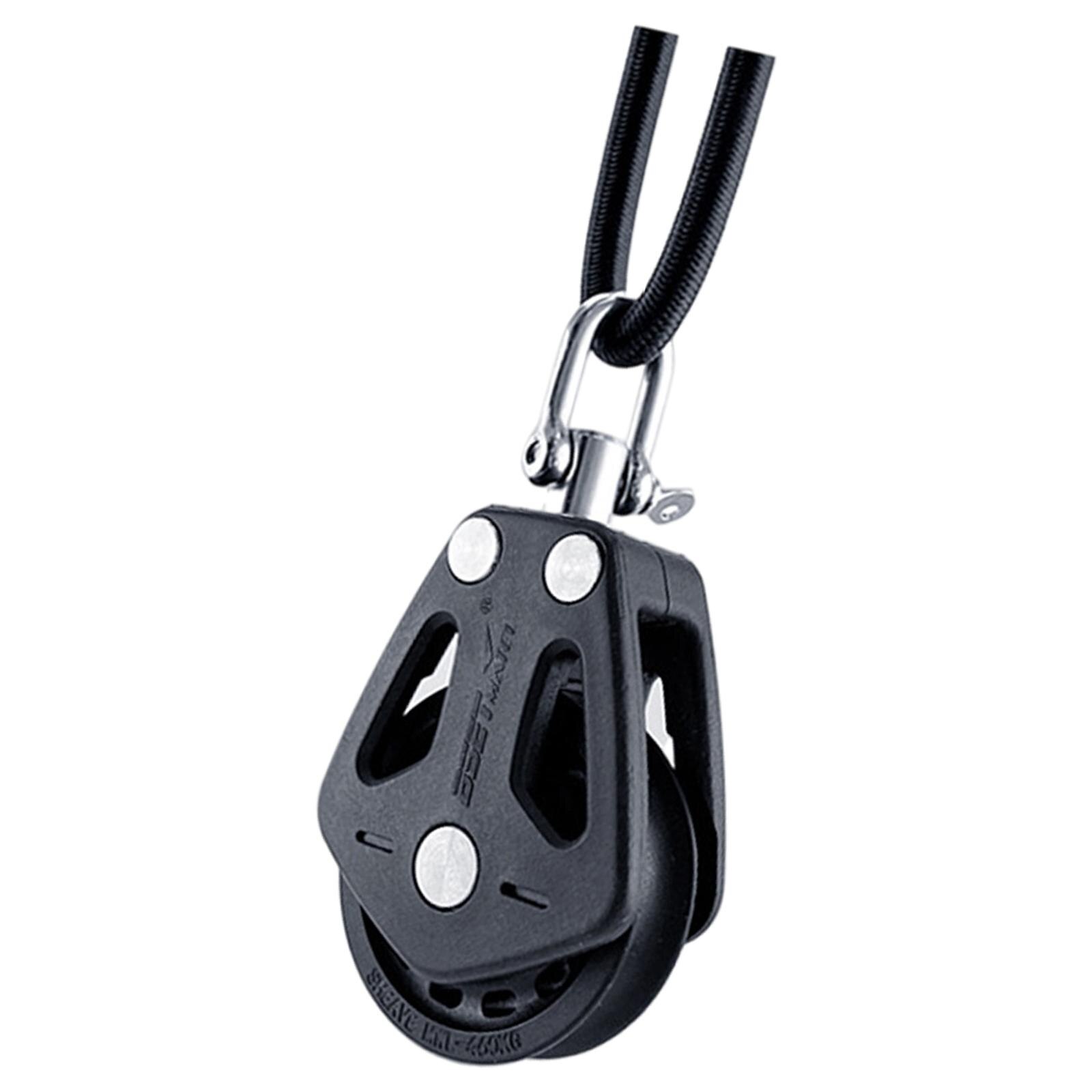 Poulie simple pivotante pour voilier, bloc de roulement uni, charge de 460kg, accessoire pour monte-charge de magasin de corde à linge, roues de remorquage de fil suspendu: A