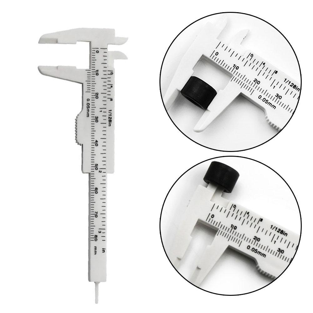 80mm Mini manual measurement Plastic Sliding Vernier Caliper Gauge Measure Tool Ruler Micrometer
