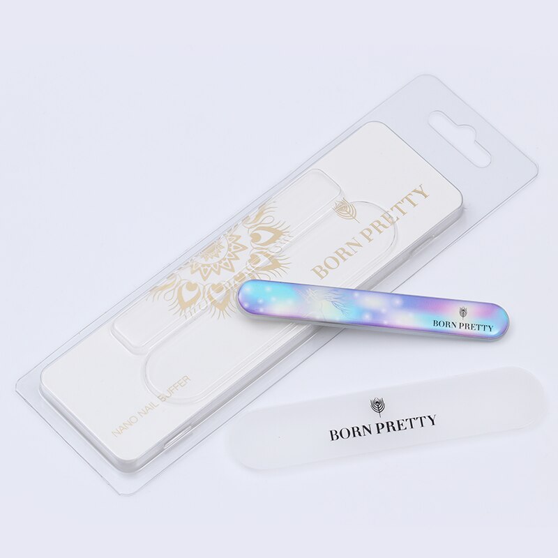 GEBOREN PRETTY Gradiënt Nano Glas Art Nail Buffer File Set Buffing Reinigbare Slijpen Nail Art Manicure Tool UV Gel Polish