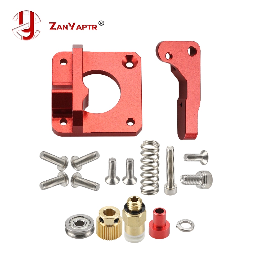 MK8 MK9 Rot Extruder Für 3D Drucker Aluminium Block Alle Metall Bowden Exruder Kit Rechts Links Hand 1,75mm Filament CR-7 CR-10