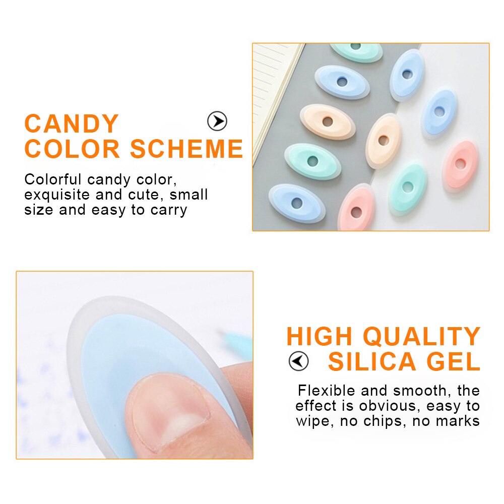 10 pièces effaçable stylo spécial gomme Silicone gomme magique gomme forte genouillère nettoyage stylo gomme pour dessin nettoyage