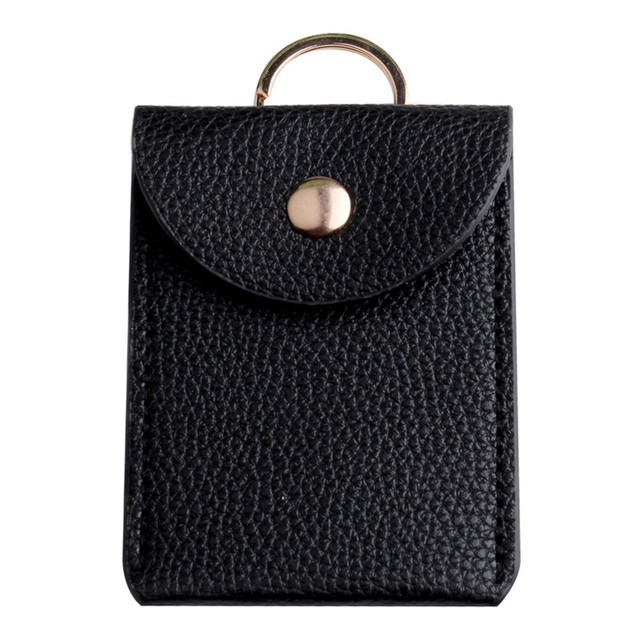 Creditcardhouder Mannen Vrouwen Pu Lederen Mini Visitekaarthouder Reizen Id Bank Kaarthouder Case Cover: Black