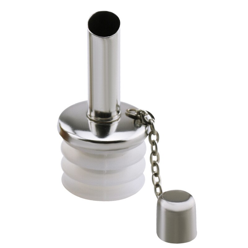 Stainless steel wine Olive Oil Pourer Dispenser Spout Glass Bottle Pourer With Cap Kitchen Accessories: D2