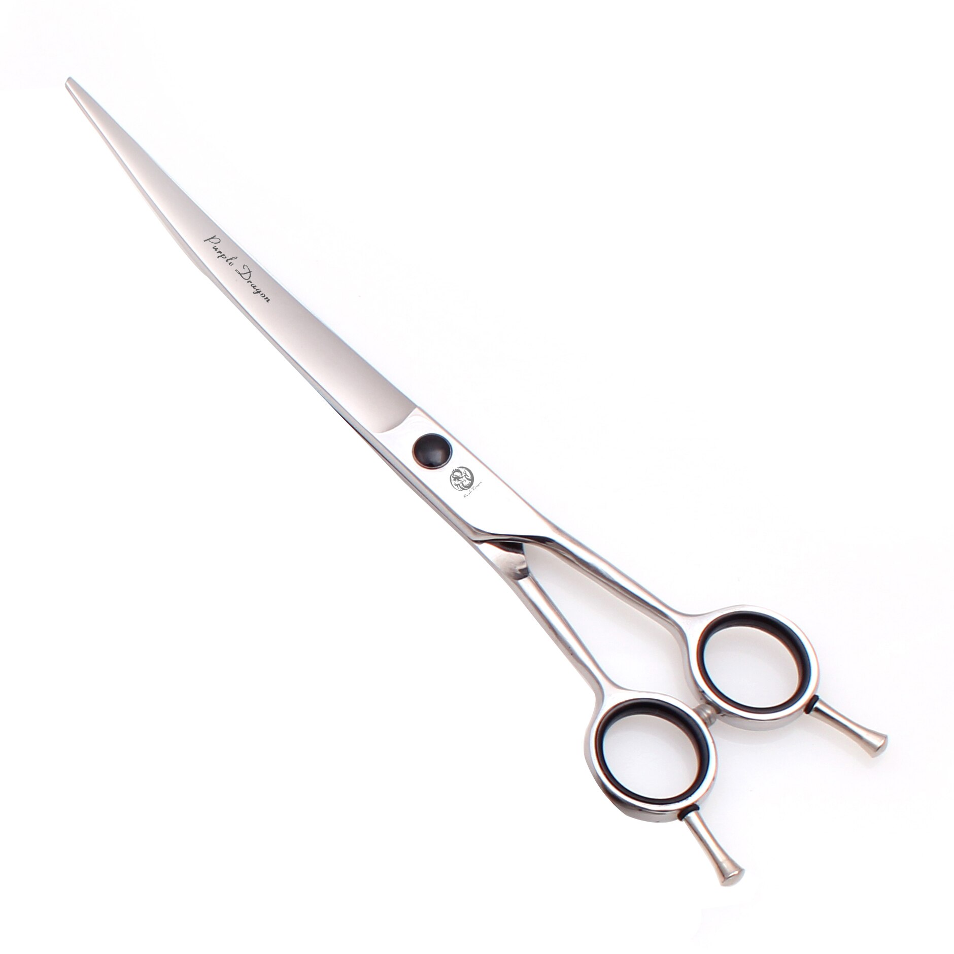 Ebene Pflege Schere 5,5 "6" 7 "8" Lila Drachen Edelstahl Hund Schere Gebogene Schere Haustier Schere Finger Rest Z1028