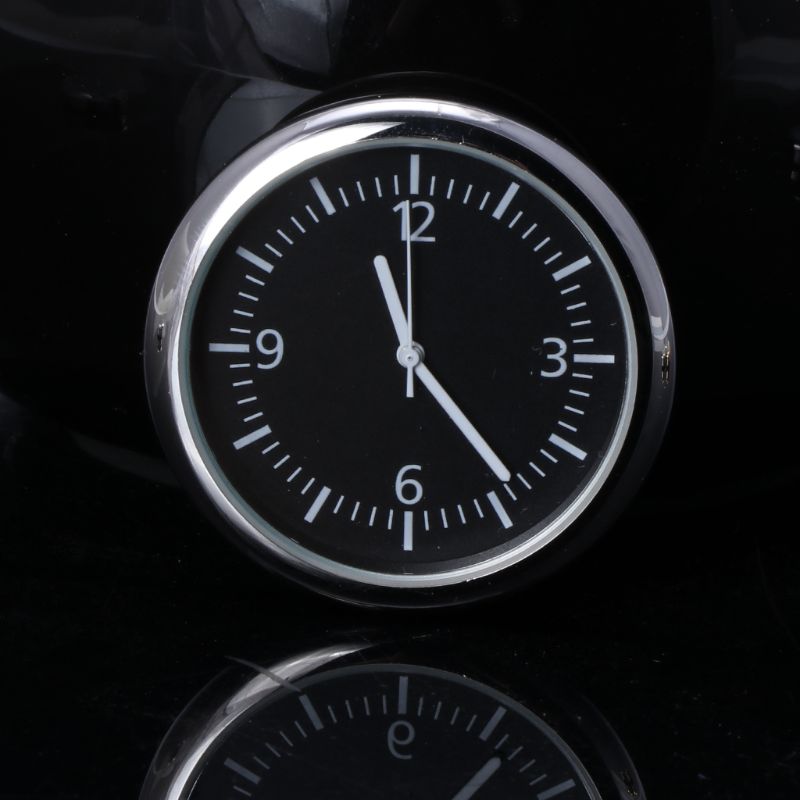 Universal Car Clock Stick-On Electronic Watch Dashboard Noctilucent Decoration For SUV Cars 77UE: Black x Noctilucence