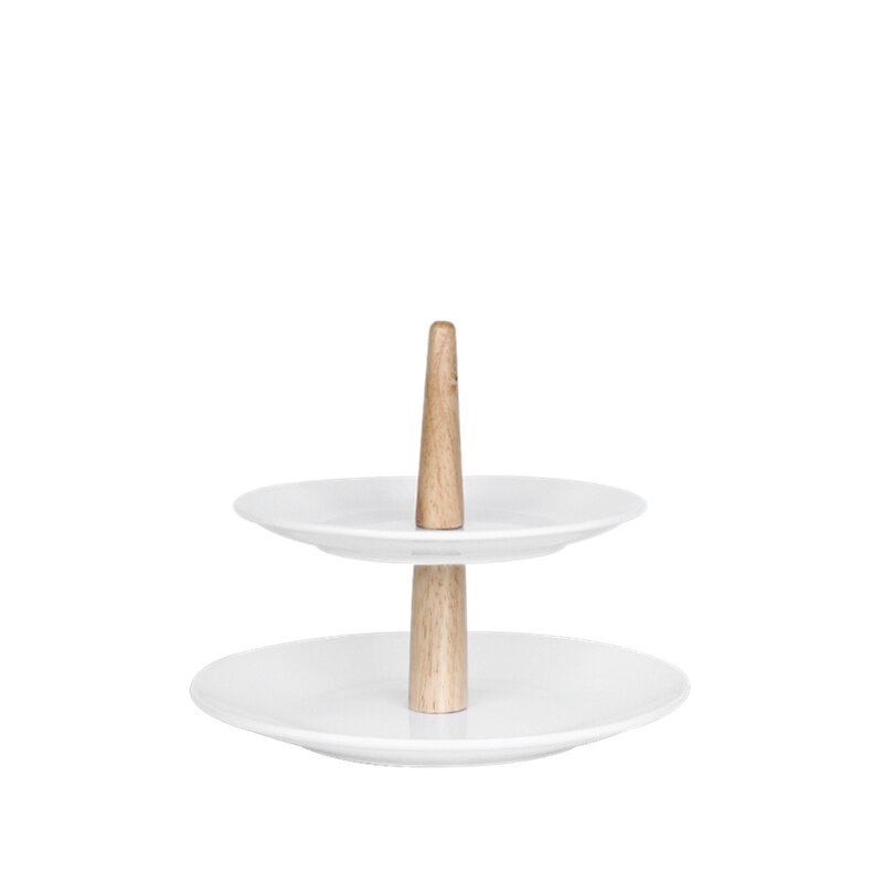 High-foot Ceramic Cake Tray Set Table Dessert Table Display Stand Cake Stand Birthday Snack Three-tier Tray Dessert Plate