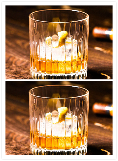 2PCS Per Unit 10oz/300ML Whiskey Glass Scotch Glasses Rocks Glass Shaped Crystal Clear Glassware Tumbler Whiskey: 2PCS  300ml