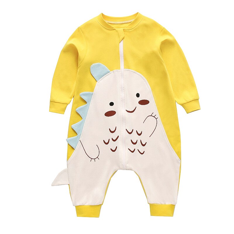 Pyjama en coton avec fermeture éclair pour bébé fille, vêtements de nuit, 9M, 12M, 2 ans, 3T