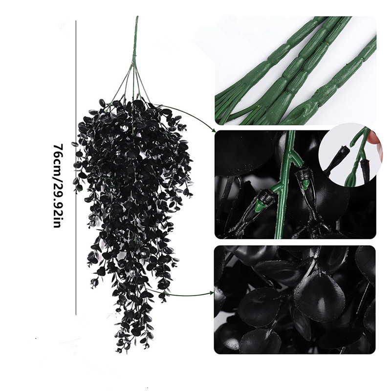 2 stk. efterårshængende slyngplanter kunstige plastikplanter gårdhave hoveddør simuleret kunstig rotting vægdekoration til hjemmet