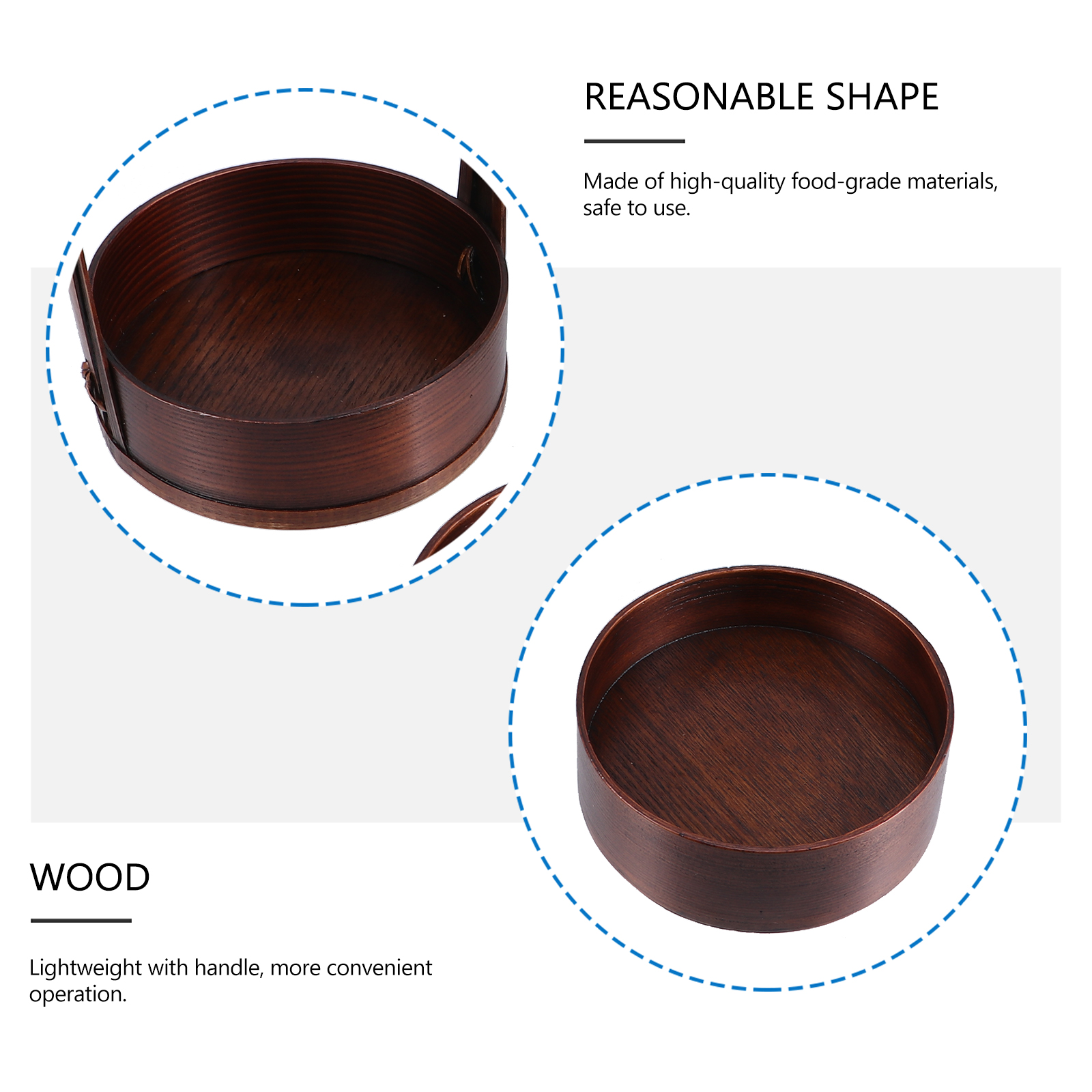 1pc trematbokser, bærbar sushibeholder, dobbeltlags lunsjboks til hjemmebruk, treboks, lunsj-sushiboks