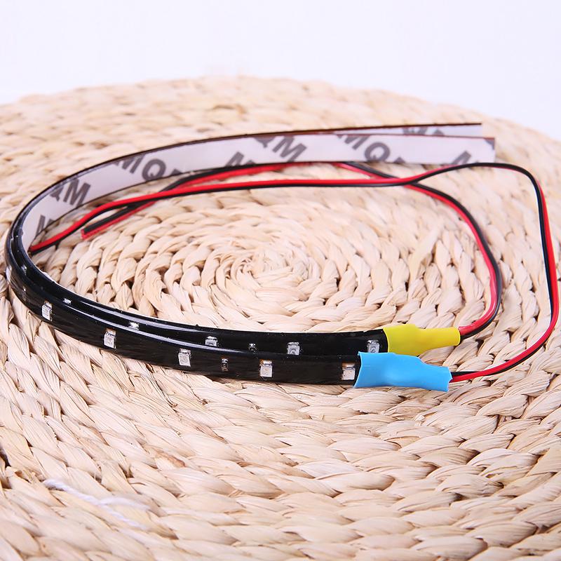 30Cm Led Strip Brake Knipperlichten Waterdichte Flexibele Universele Auto Led-dagrijverlichting Flow Loopt Koplamp: BLUE