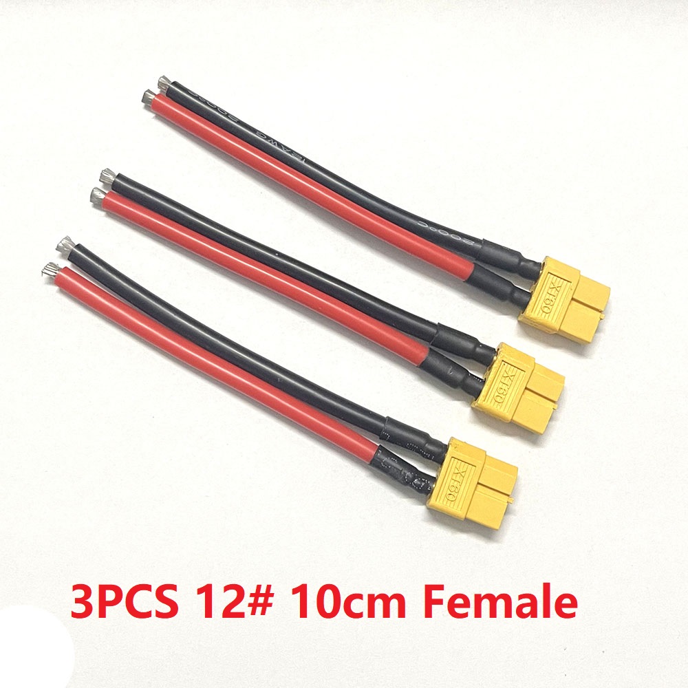 12 AWG 10 cm/15 cm XT60 línea de conexión 12 AWG Cable de extensión DIY Cable de batería macho y hembra para batería RC ESC: Borgoña