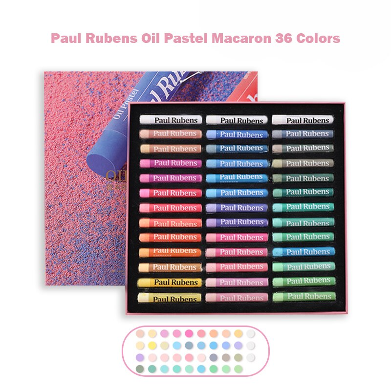 Paul Rubens Oil Pastels Painting Crayon Box Set Macaron 36 Colors White Drawing Pen School Art Stationery Supplies for Artist