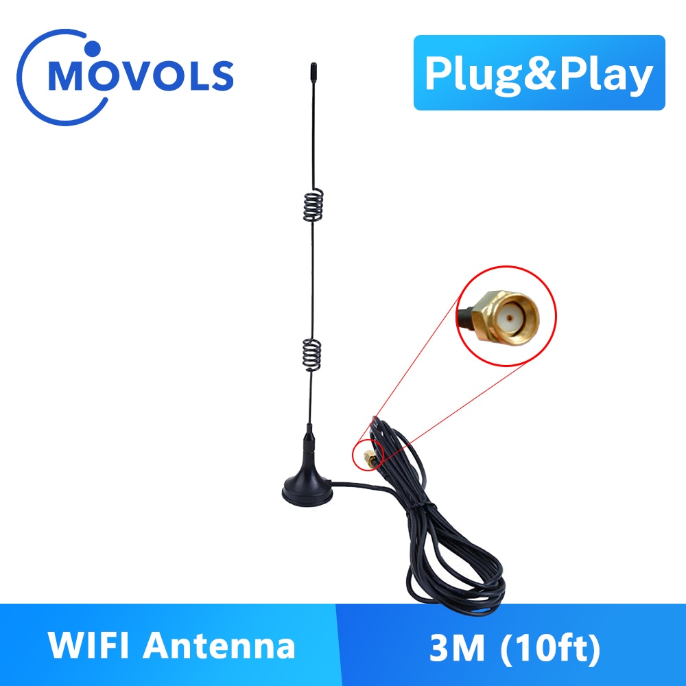 2.4GHz 9DBI Wireless Wifi WLAN 5 x Range Booster Antenna Extender +Base
