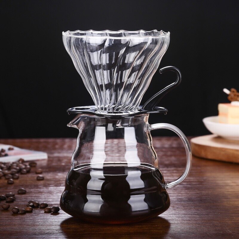 Filtre de café en verre entonnoir | Dripper de café intelligent, filtre de café en verre, Pour le café, goutteur d'entonnoir