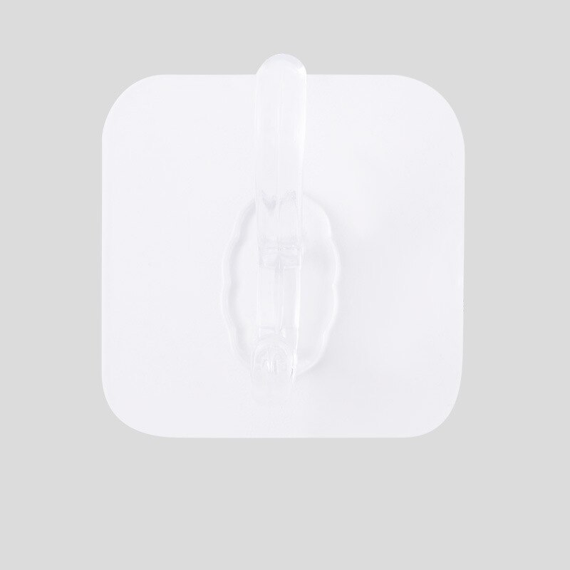 Bad Nagel-freies Wand Haken EINE Reihe von Spurlose Haken Wand Aufhänger Aufkleber Transparente Kunststoff Kleber Haken Küche Sechs reihen Haken: single