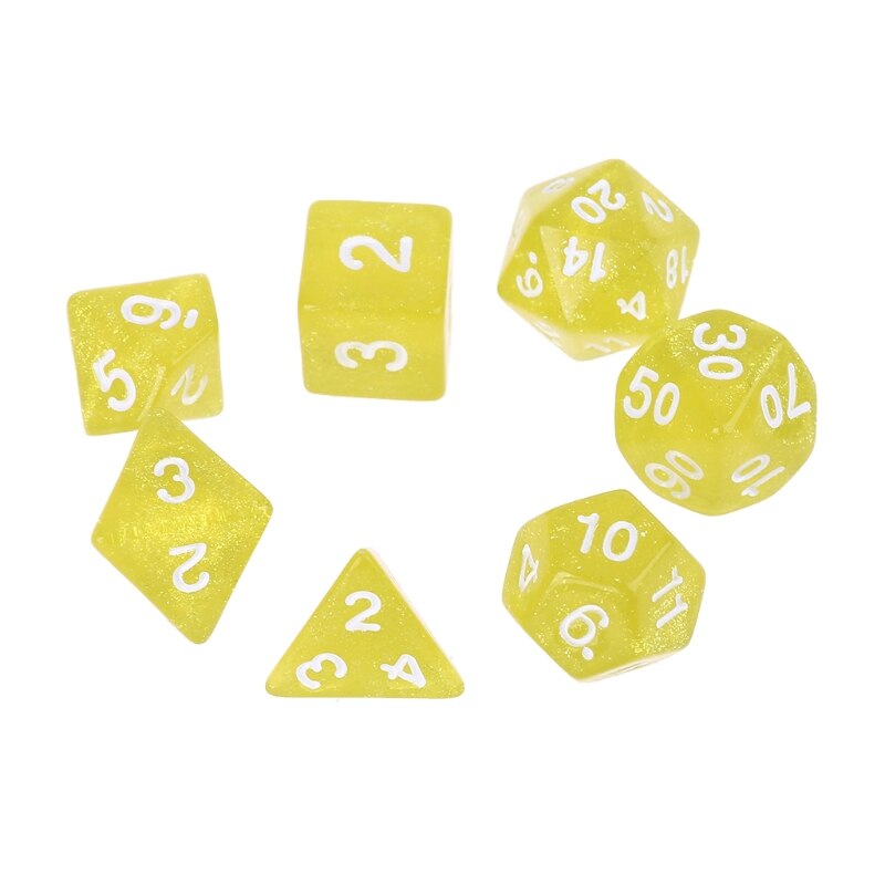 7 stücke D20 Acryl polyedrisch Würfel funkeln Doppel Farben 20 Seitige Würfel Tisch Bord Spielen Spiel für Bar Kneipe Verein Party: FY