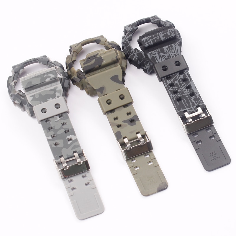 Watch accessories for Casio GSHOCK GLS GD GA110 GA100 GD120 camouflage silicone strap case