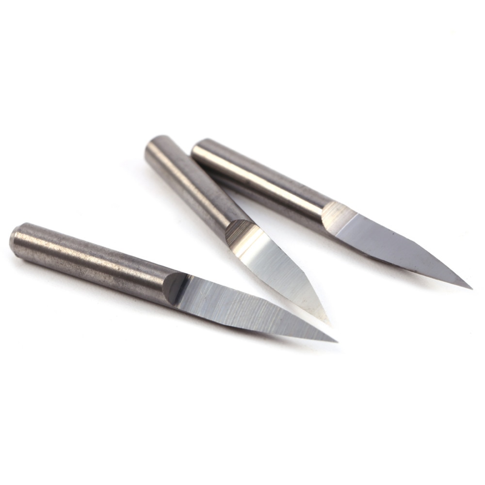 10pc 3.175mm 20/30 graders v-form pcb træskærer cnc fræser bits mini pindfræsere metal fræser gravering bits