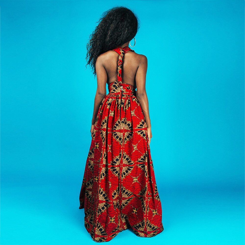 African Dresses for Women One Shoulder Bodycon Dress