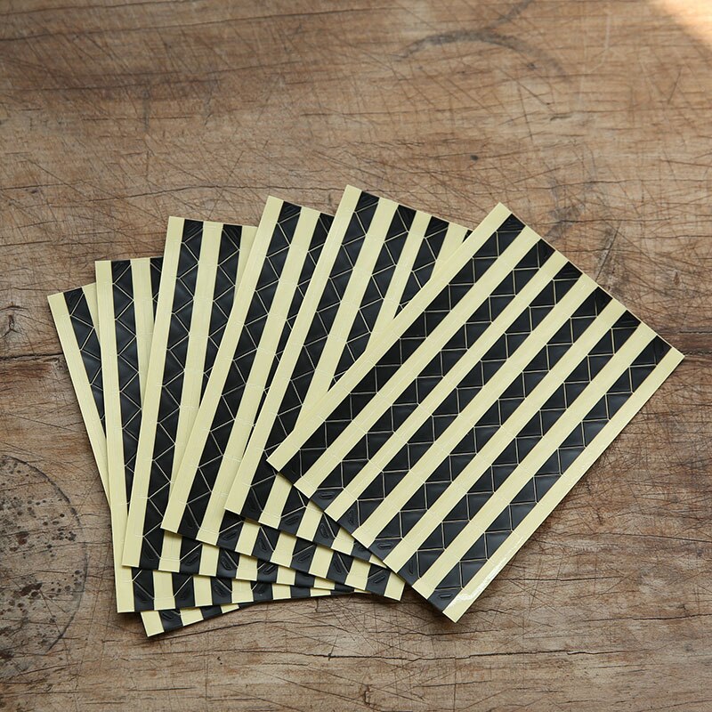 612 kpl/erä  (6 arkkia) tee itse värikäs valokuvakulmatarra leikekirjapaperi valokuva-albumikehys kuvakoristelu pvc-tarrat: Musta-keltainen (6 kpl)