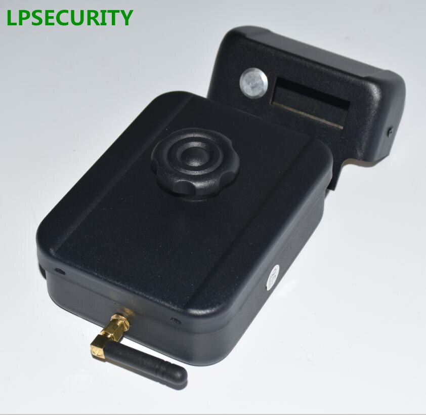 battery power 4 remote controls wireless outdoor gate door castle electric bolt lock (no battery included)