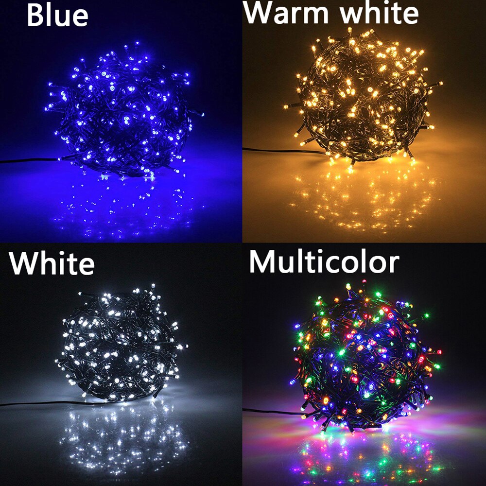 10m 50m 100m Outdoor LED Christmas Fairy Lights 110V US 220V EU Waterproof Garland for Christmas Trees Party Wedding Decoration