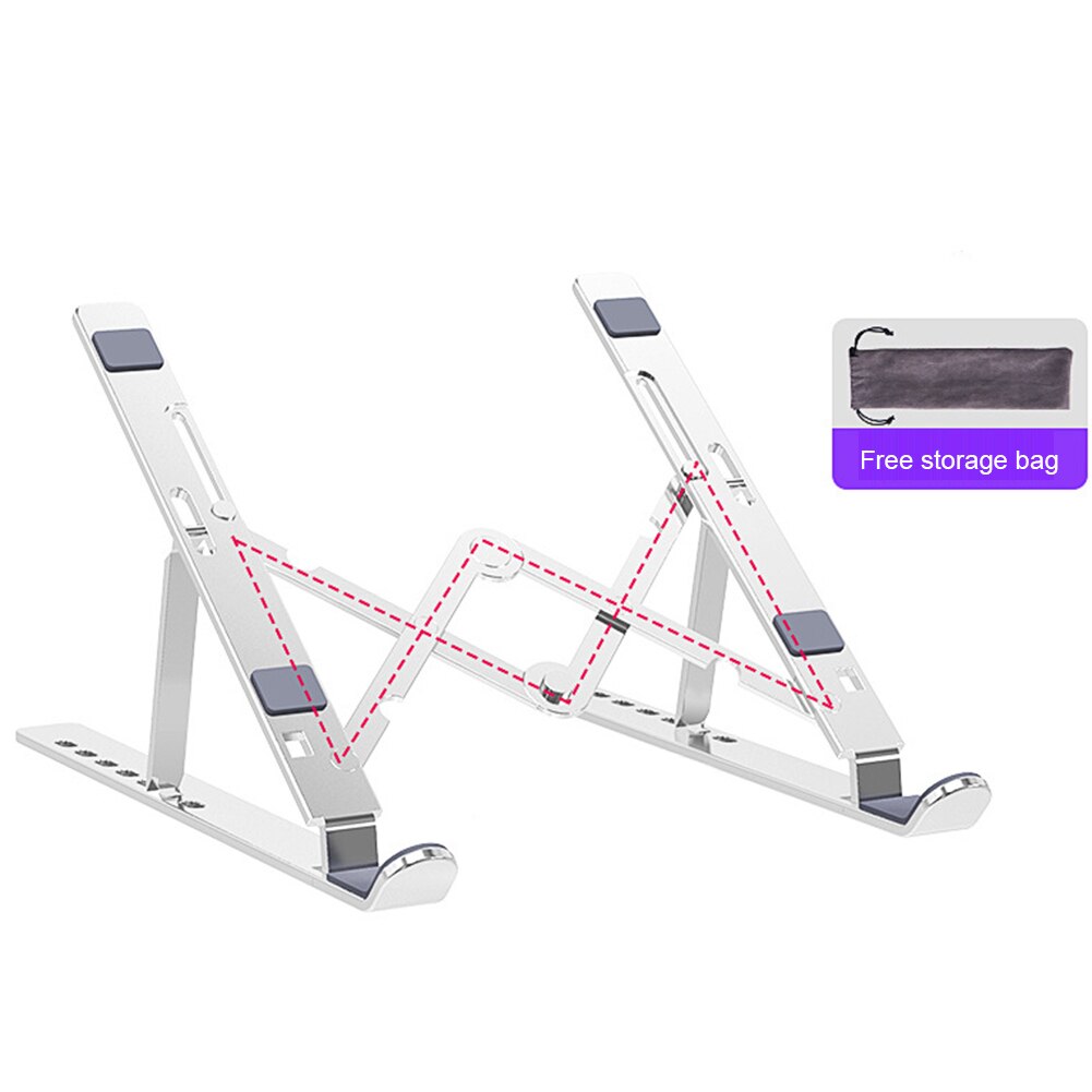 Soporte para portátil de altura ajustable aluminio soporte para portátil ergonómico Notebook a 11-17 pulgadas para MacBook Air Pro: 11-17inch