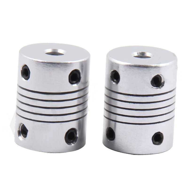 4 kpl alumiininen cnc-moottorin leuka-akselin liitin 5mm to 8mm joustava kytkin  od 19 x 25mm 3/4/5/6/6.35/7/8/10mm
