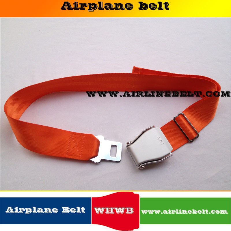 48mm breedte classic branding vliegtuigen gespen seat hand naaien riem mannen mode riem gewaardeerde gratis verwijderbare gesp: orange belt