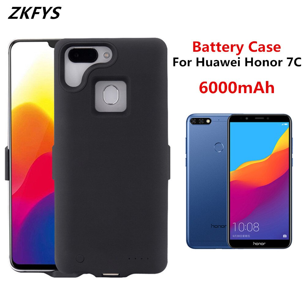 Power Case 6000Mah Batterij Opladen Case Voor Huawei Honor 7C Externe Batterij Oplader Case Power Bank Batterij cover