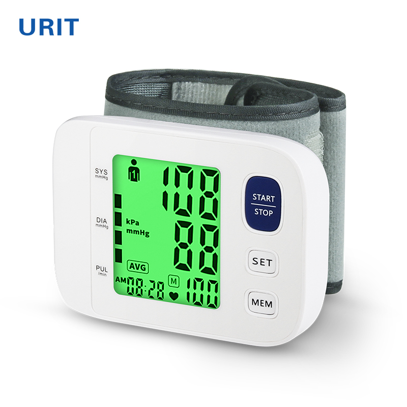 Urit Monitor de presión arterial esfigmomanómetro electrónico Digital, máquina de presión arterial automática, tensiometro de pulso y frecuencia cardíaca, manguito largo: AXD-605