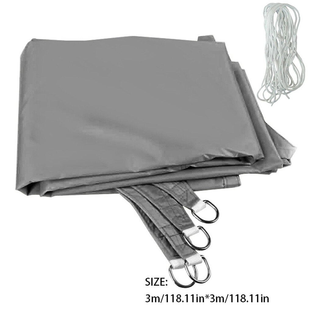 Waterproof Awning Polyester Outdoor Garden Courtyard Patio Shelter Summer Sun Protection Rain Cover Awning UV Protection: grey-3x3M