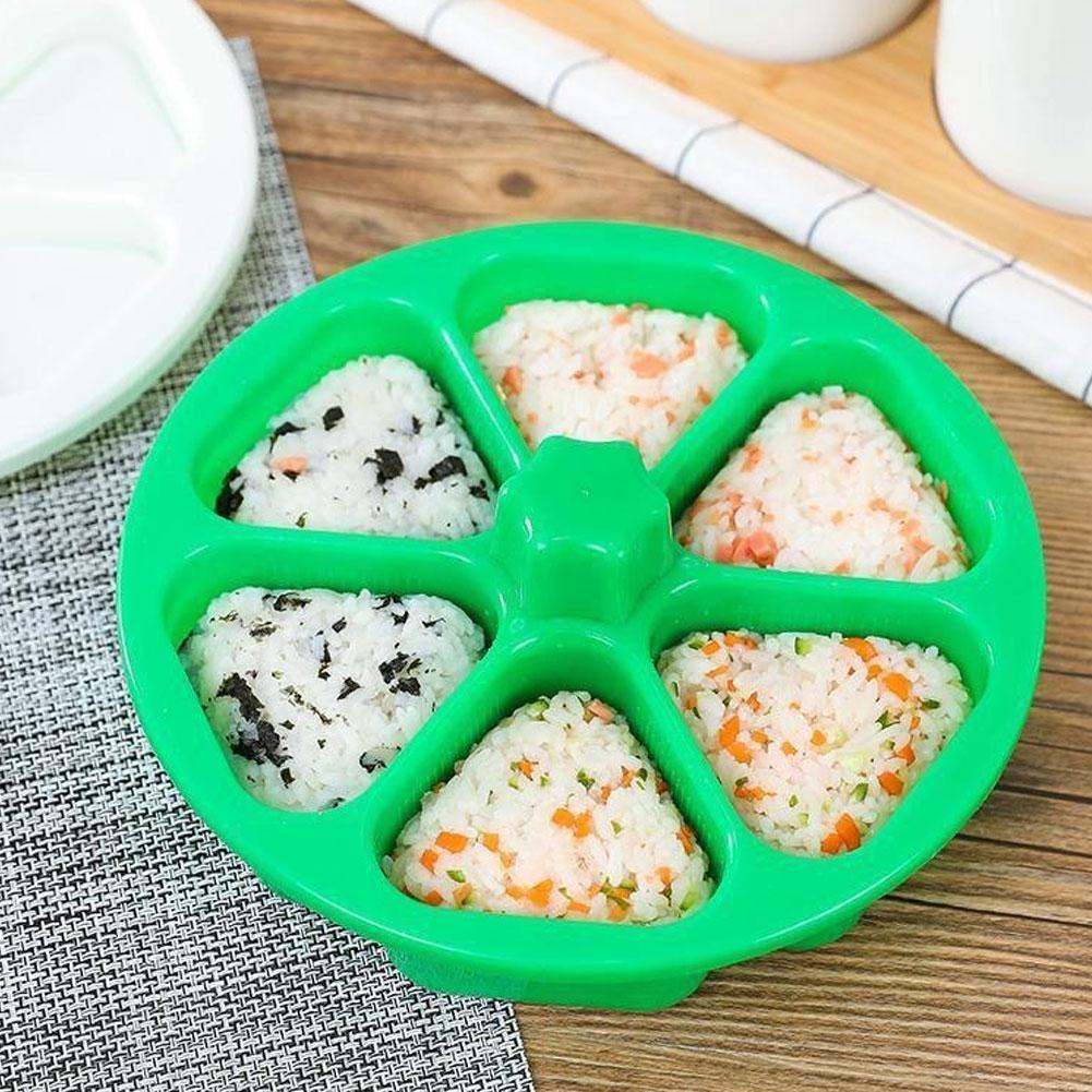 Driehoek Rijst Roll Lunchbox Japanse Sushi Slijpen Tool Zes-In-een Maken Laver Rijst Maken Gereedschap Mold doos