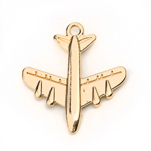 Fly charms zinkbaseret legering rejsevedhæng guld farve 22mm x 20mm til gør-det-selv halskæde smykker håndlavet fremstilling , 2 stk.