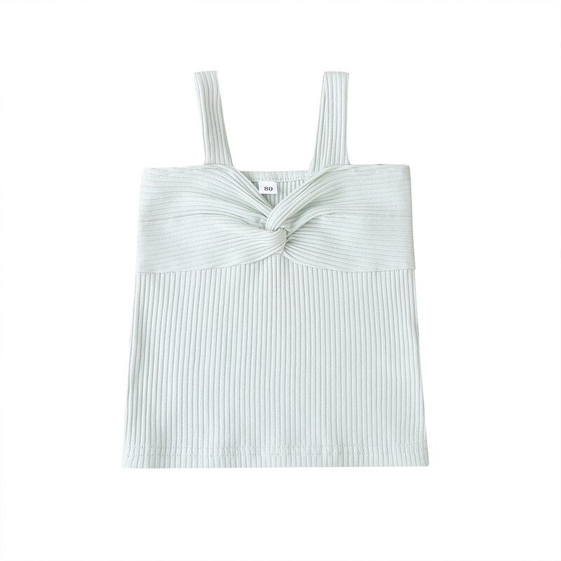 Débardeur sans manches pour filles, haut à nœud papillon, vêtements pour bébés filles, Camisoles: light green / 9-12 Months