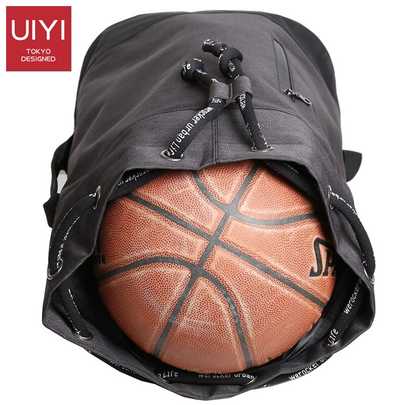 Sports Leisure Men Backpack multi-function large capacity Solid nylon drawstring beam backpack vintage fitness storage bag Man